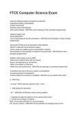 FTCE Computer Science Exam REVISED AND UPDATED FOR 2026&sol;2027 ACTUAL EXAM COMPLETE QUESTIONS AND CORRECT DETAILED ANSWERS &lpar;VERIFIED ANSWERS&rpar; &vert;ALREADY GRADED A&plus;&vert;&vert;BRAND NEW&excl;&excl;