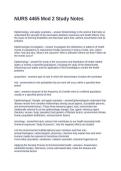 NURS 4465 Mod 2 Study Notes Questions with Solutions