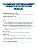 WGU D664 TASK 2 CERTIFICATION SCRIPT 2026 QUESTIONS WITH SOLUTIONS GRADED A&plus;