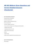 NR 602 Midterm Exam Questions and Correct Detailed Answers-Chamberlain