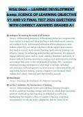 WGU D665 &mdash; LEARNER DEVELOPMENT & SCIENCE OF LEARNING OBJECTIVE V1 AND V2 FINAL TEST 2026 QUESTIONS WITH CORRECT ANSWERS GRADED A&plus;