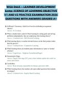 WGU D665 &mdash; LEARNER DEVELOPMENT & SCIENCE OF LEARNING OBJECTIVE V1 AND V2 PRACTICE EXAMINATION 2026 QUESTIONS WITH ANSWERS GRADED A&plus;