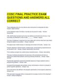 COSC FINAL PRACTICE EXAM QUESTIONS AND ANSWERS ALL CORRECT 