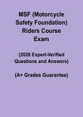 MSF &lpar;Motorcycle Safety Foundation&rpar; Rider&rsquo;s Course &vert; Study & Training PDF