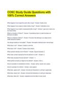 COSC Study Guide Questions with 100&percnt; Correct Answers 