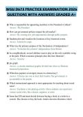 WGU D673 PRACTICE EXAMINATION 2026 QUESTIONS WITH ANSWERS GRADED A&plus;