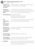 WGU D415 Software Defined Networking Study Guide &sol; Score 100&percnt; &sol; 2025-2026 Update