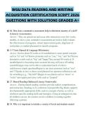WGU D676 READING AND WRITING ACQUISITION CERTIFICATION SCRIPT 2026 QUESTIONS WITH SOLUTIONS GRADED A&plus;