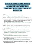 WGU D676 READING AND WRITING ACQUISITION FINAL TEST 2026 QUESTIONS WITH CORRECT ANSWERS GRADED A&plus;