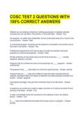 COSC TEST 2 QUESTIONS WITH 100&percnt; CORRECT ANSWERS 
