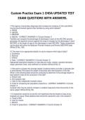 Custom Practice Exam 1 CHDA UPDATED TEST EXAM QUESTIONS WITH ANSWERS