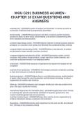 WGU C201 BUSINESS ACUMEN - CHAPTER 10 EXAM QUESTIONS AND ANSWERS