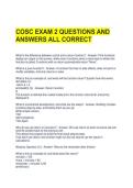 COSC EXAM 2 QUESTIONS AND ANSWERS ALL CORRECT