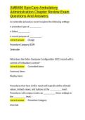 AMB400 EpicCare Ambulatory Administration Chapter Review Exam Questions And Answers&period;docx