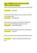 Epic AMB400 Exam Questions With 100- Verified Answers&period;docx