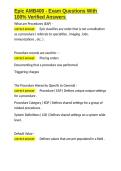 Epic AMB400 - Exam Questions With 100- Verified Answers&period;docx