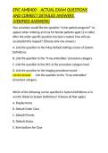 EPIC AMB400 - ACTUAL EXAM QUESTIONS AND CORRECT DETAILED ANSWERS &lpar;VERIFIED ANSWERS&rpar;&period;docx