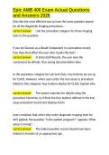 Epic AMB 400 Exam Actual Questions and Answers 2026&period;docx
