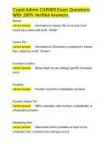 Cupid Admin CAR400 Exam Questions With 100- Verified Answers&period;docx
