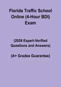 Florida Traffic School Online &vert; 4-Hour BDI Exam Answers PDF