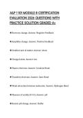 A&P 1 101 MODULE 8 CERTIFICATION EVALUATION 2026 QUESTIONS WITH PRACTICE SOLUTION GRADED A&plus;