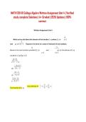 MATH 1201-01 College Algebra Written Assignment Unit 4 &vert; Verified study complete Solutions &vert; A&plus; Graded &vert; 2026 Updates &vert; 100&percnt; correct