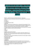 ABDSM EXAM 2025-2026 &vert; Questions with Correct Answers &vert; Dental Sleep Medicine &vert; American Board of Dental Sleep Medicine &vert; Pass Guaranteed - A&plus; Graded