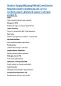 Medical-Surgical Nursing II Final Exam Review  Newest complete questions and correct  verified answers &lpar;detailed answers&rpar; already  graded A&plus; 