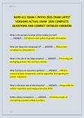 NURS 611 EXAM 1 PATHO 2026 EXAM LATEST  VERSIONS ACTUAL EXAM  2026 COMPLETE   QUESTIONS AND CORRECT DETAILED ANSWERS 