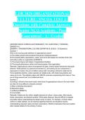 LDR 302S ORGANIZATIONAL CULTURE &vert; SNCOA TEST 2 &vert; Questions with Complete Answers &vert; Senior NCO Academy &vert; Pass Guaranteed - A&plus; Graded