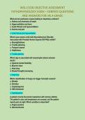 WGU D236 OBJECTIVE ASSESSMENT  PATHOPHYSIOLOGY EXAM &ndash; VERIFIED QUESTIONS  AND ANSWERS FOR AN A GRADE 
