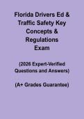 Florida Driver&rsquo;s Ed & Traffic Safety &vert; Key Concepts & Regulations PDF