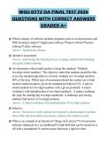 WGU D772 OA FINAL TEST 2026 QUESTIONS WITH CORRECT ANSWERS GRADED A&plus;