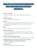 WGU D772 OA PRACTICE EXAMINATION 2026 QUESTIONS WITH ANSWERS GRADED A&plus;