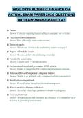 WGU D775 BUSINESS FINANCE OA ACTUAL EXAM PAPER 2026 QUESTIONS WITH ANSWERS GRADED A&plus;