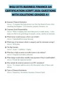 WGU D775 BUSINESS FINANCE OA CERTIFICATION SCRIPT 2026 QUESTIONS WITH SOLUTIONS GRADED A&plus;