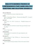 WGU D775 BUSINESS FINANCE OA COMPREHENSIVE STUDY GUIDE 2026 FULL QUESTIONS AND SOLUTIONS GRADED A&plus;