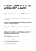 GENERAL CHEMISTRY II - EXAM 2  WITH CORRECT ANSWERS 