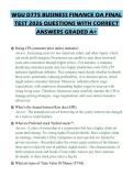WGU D775 BUSINESS FINANCE OA FINAL TEST 2026 QUESTIONS WITH CORRECT ANSWERS GRADED A&plus;