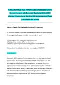FUNDAMENTALS HESI PRACTICE EXAM 2026&sol;2027 &vert; 100&percnt; Correct Answers with Complete Solutions &vert; NCLEX-RN Aligned &vert; Foundational Nursing &vert; Clinical Judgment &vert; Pass Guaranteed - A&plus; Graded