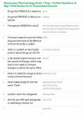 Rasmussen Pharmacology Exam 1 Prep - Verified Questions & High-Yield Review for A&plus; Guaranteed Success