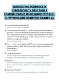 WGU DIGITAL FORENSICS IN CYBERSECURITY D431 TASK 1 COMPREHENSIVE STUDY GUIDE 2026 FULL QUESTIONS AND SOLUTIONS GRADED A&plus;