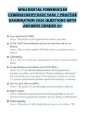 WGU DIGITAL FORENSICS IN CYBERSECURITY D431 TASK 1 PRACTICE EXAMINATION 2026 QUESTIONS WITH ANSWERS GRADED A&plus;