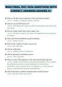 WGU FINAL TEST 2026 QUESTIONS WITH CORRECT ANSWERS GRADED A&plus;