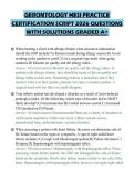 GERONTOLOGY HESI PRACTICE CERTIFICATION SCRIPT 2026 QUESTIONS WITH SOLUTIONS GRADED A&plus;
