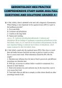 GERONTOLOGY HESI PRACTICE COMPREHENSIVE STUDY GUIDE 2026 FULL QUESTIONS AND SOLUTIONS GRADED A&plus;