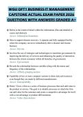 WGU QFT1 BUSINESS-IT MANAGEMENT CAPSTONE ACTUAL EXAM PAPER 2026 QUESTIONS WITH ANSWERS GRADED A&plus;