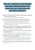 WGU QFT1 BUSINESS-IT MANAGEMENT CAPSTONE COMPREHENSIVE STUDY GUIDE 2026 FULL QUESTIONS AND SOLUTIONS GRADED A&plus;