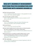 WGU QFT1 BUSINESS-IT MANAGEMENT CAPSTONE PRACTICE EXAMINATION 2026 QUESTIONS WITH ANSWERS GRADED A&plus;