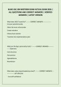 BUAD USC 304 MIDTERM EXAM ACTUAL EXAM 2026 &vert; ALL QUESTIONS AND CORRECT ANSWERS &vert; VERIFIED ANSWERS &vert; LATEST VERSION